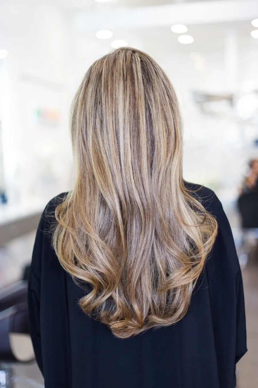 Long layered blonde finish